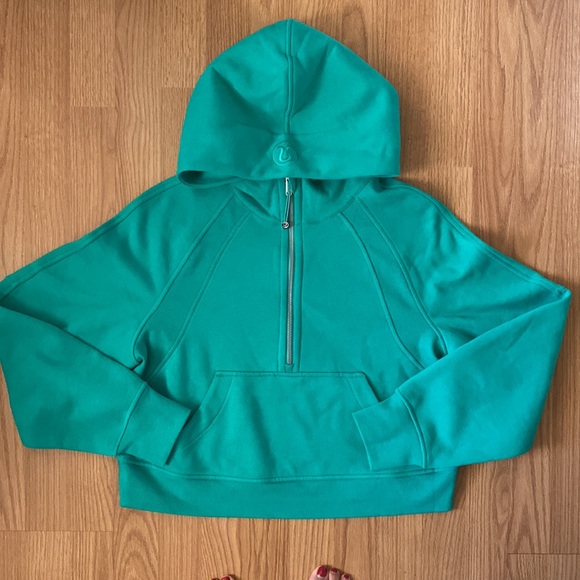 ❤️ Lululemon Scuba Oversized Half Zip Hoodie in Kelly Green XS/S NWT - Picture 1 of 9